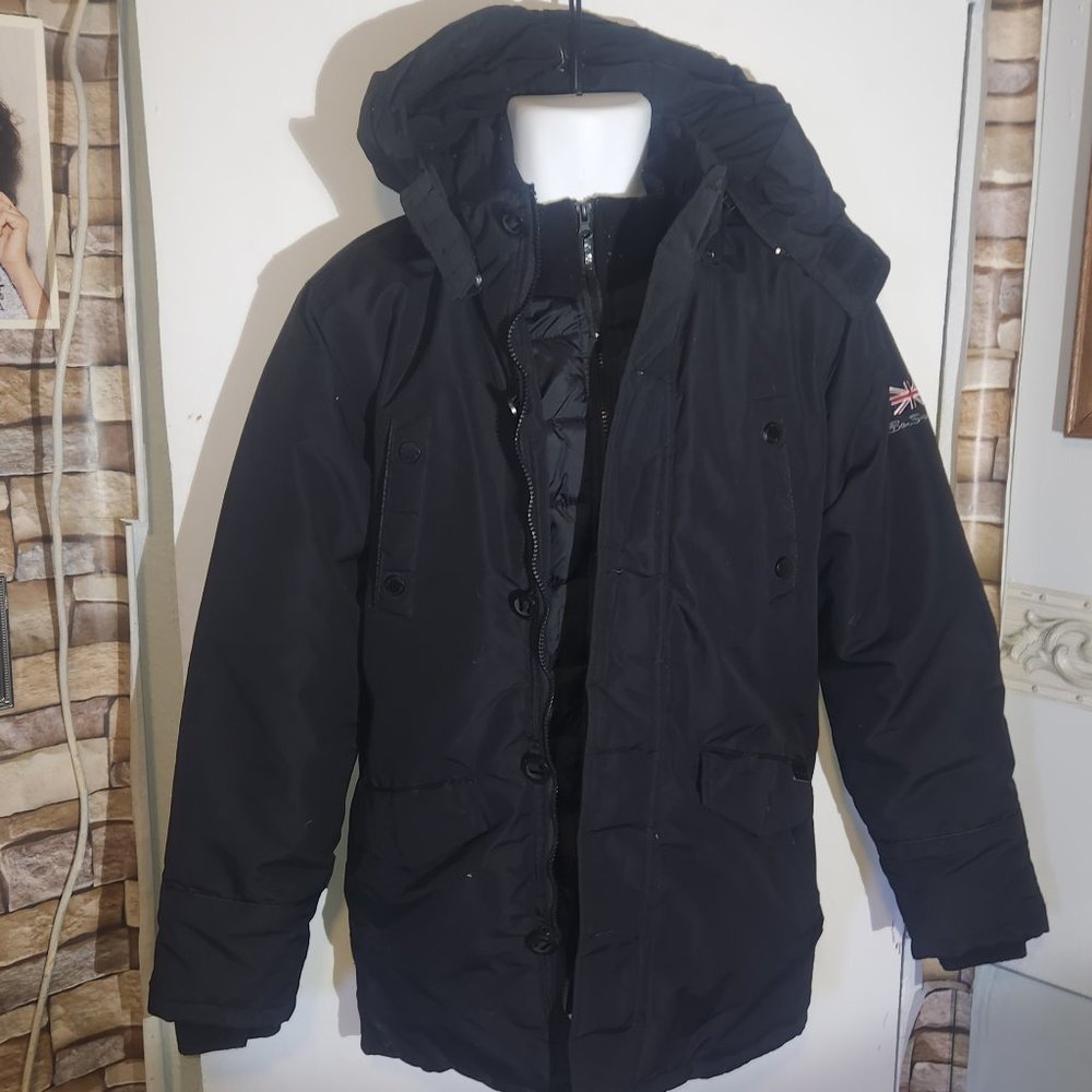 Ben Sherman Black Hooded Ski & Snowboard Parka